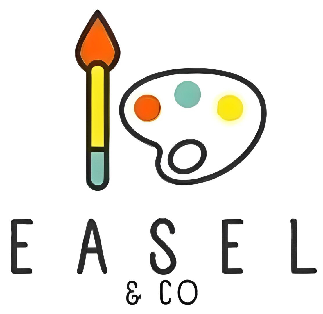 A logo of easel and co.